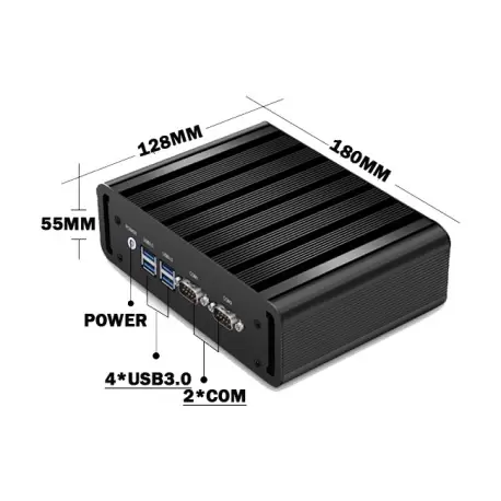 کامپیوترصنعتی و کاربردی و بسیار حرفه ای CPU Core i5-4200u با دو پورت لن و2پورت سریال مدل kc5115  کویر کامپیوتر