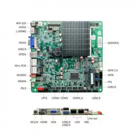 مادربرد 4 هسته ای j1900- شش پورت سریال kc5003 کویرکامپیوتر