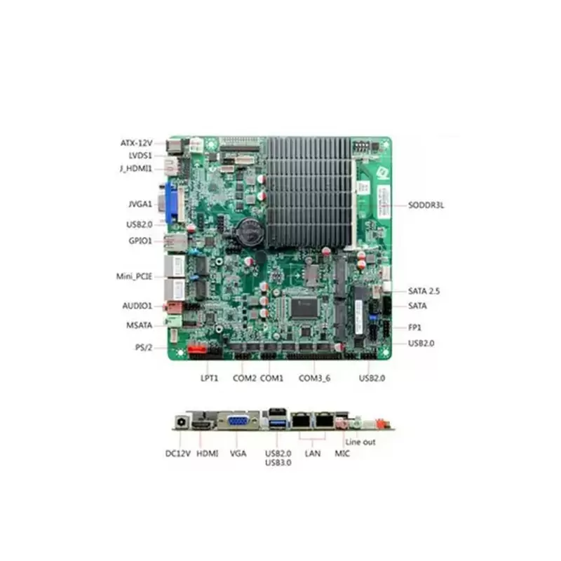 مادربرد 4 هسته ای j1900- شش پورت سریال kc5003 کویرکامپیوتر