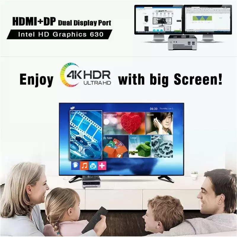 مینی باکس اداری رومیزی خانگی Core i7-8750H DDR4 دارای فن مدل KC5108 - کویر کامپیوتر