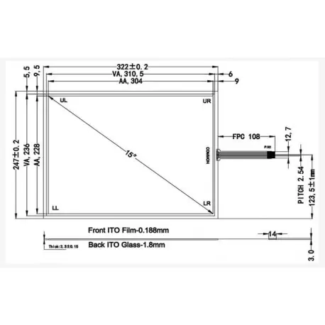تاچ مقاومتی 15.0 اینچ/ 4 پین touch screen - کویرکامپیوتر تاچ مقاومتی 15.0 اینچ/ 4 پین touch screen - کویرکامپیوتر