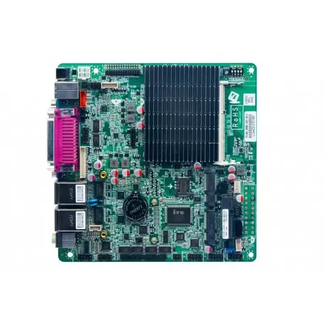 مادربرد صنعتی بدون فن  دو هسته ای J1800 / یک پورت lpt و یک پورت سریال / kc5515 محصول کویرکامپیوتر