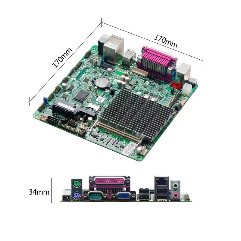  مادربردچهار هسته ای j1900 بدون فن صنعتی/یک پورتLPT/دو پورت کام/یک پورت لن/17*17 -مدل kc5013  کویرکامپیوتر