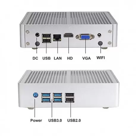 مینی باکس  صنعتی کاربردی  و بدون فن CORE I3 - 5005u مدل kc5201 -کویرکامپیوتر