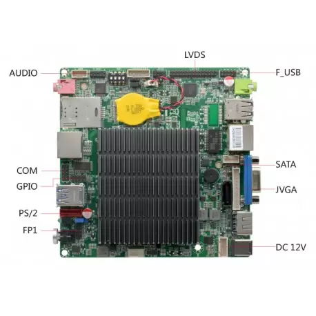 مادربرد 4 هسته ای j4125 سایز 12*12 / یک پورت لن دو پورت کام / ساپورت مستقیم پنل مدل kc5015 - کویر کامپیوتر