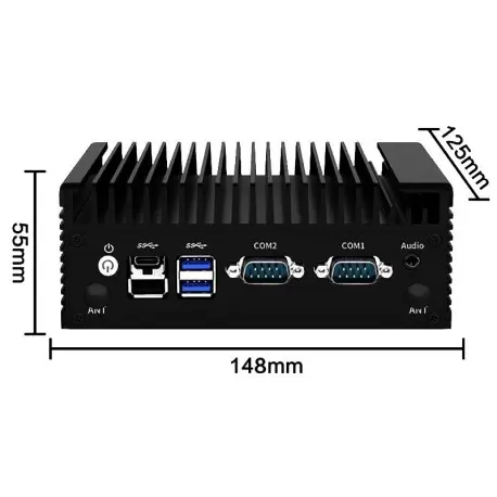 مینی باکسIntel Processor N100 6M Cache, up to 3.40 GHz-بدون فن-2lan 2com-مدل kc5313-کویر کامپیوتر.