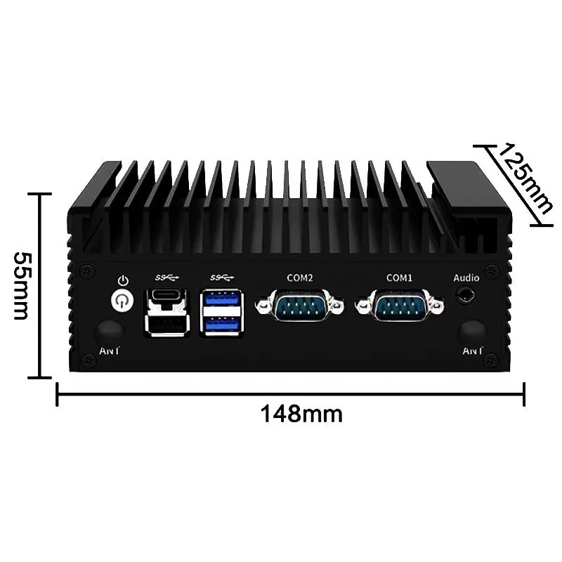مینی باکسIntel Processor N100 6M Cache, up to 3.40 GHz-بدون فن-2lan 2com-مدل kc5313-کویر کامپیوتر.