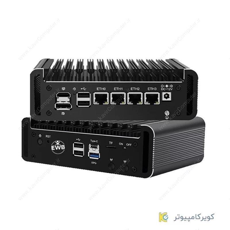 مینی باکس -Intel® Celeron® Processor J6413 1.5M Cache, up to 3.00 GHz-4lan-dd4-مدلkc5321-کویر کامپیوتر .