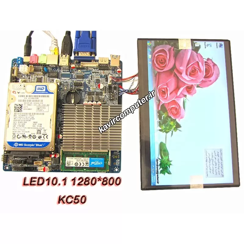 مادربردچهار هسته ای j1900 بدون فن صنعتی/2 پورت کام/ مدل kc5001 - کویر کامپیوتر