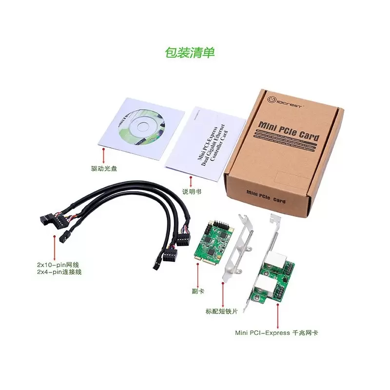 MINI PCI-E to Ethernet 2port board کویرکامپیوتر